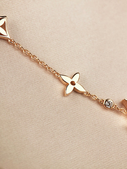 [Glimmer]STAR AND SUN 7 MOTIFS GOLD BRACELET
