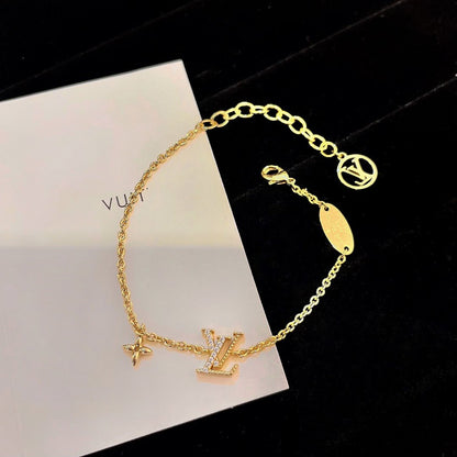 [Glimmer]LOGO STAR MOTIF GOLD BRACELET