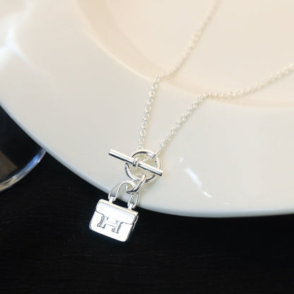 [Glimmer]POP H PEDANT SILVER NECKLACE