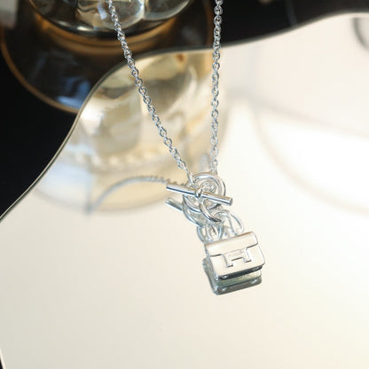 [Glimmer]POP H PEDANT SILVER NECKLACE