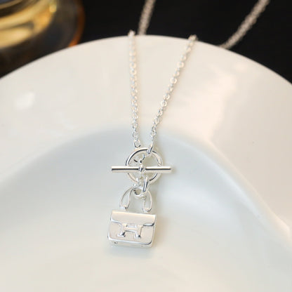 [Glimmer]POP H PEDANT SILVER NECKLACE