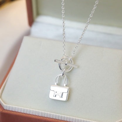 [Glimmer]POP H PEDANT SILVER NECKLACE