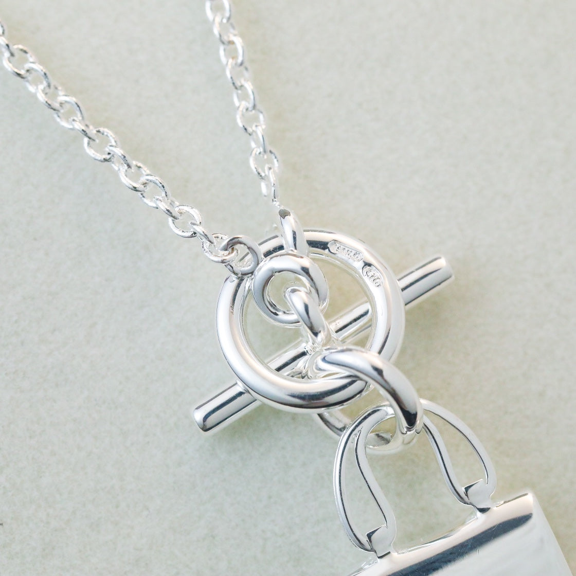 [Glimmer]POP H PEDANT SILVER NECKLACE