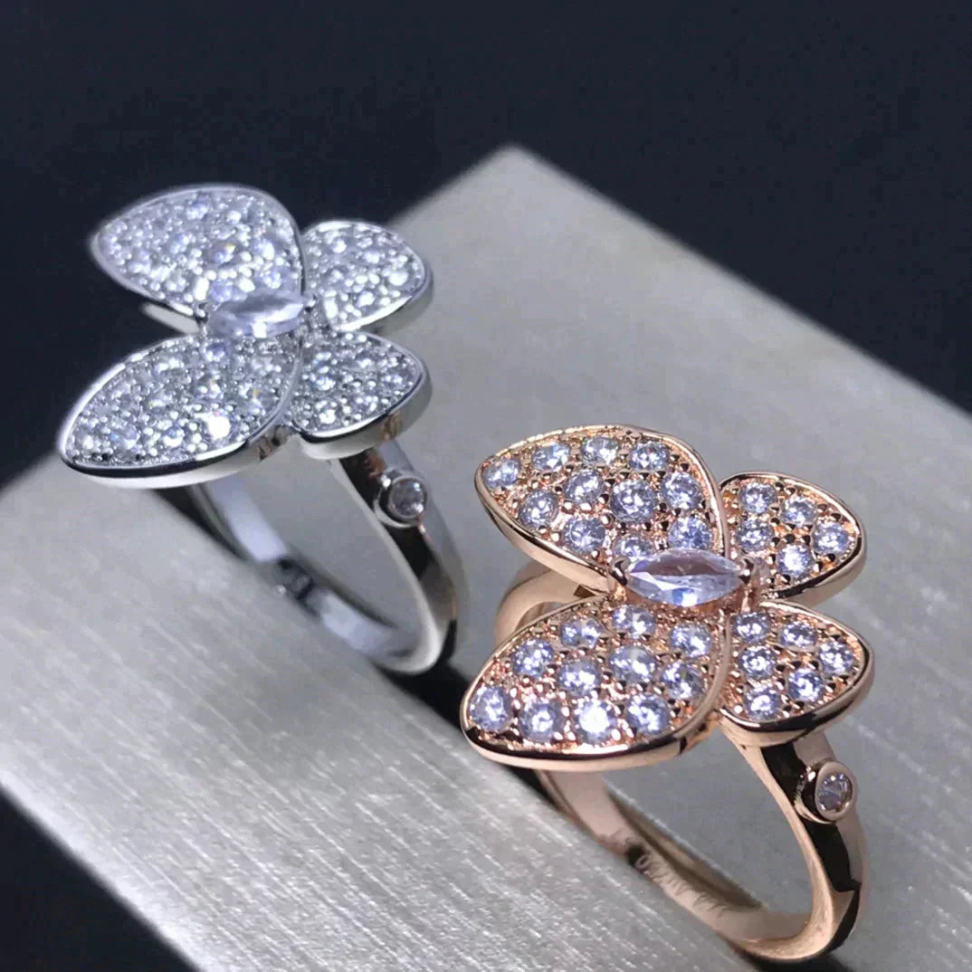 [Glimmer]BUTTERFLY PINK GOLD DIAMOND RING