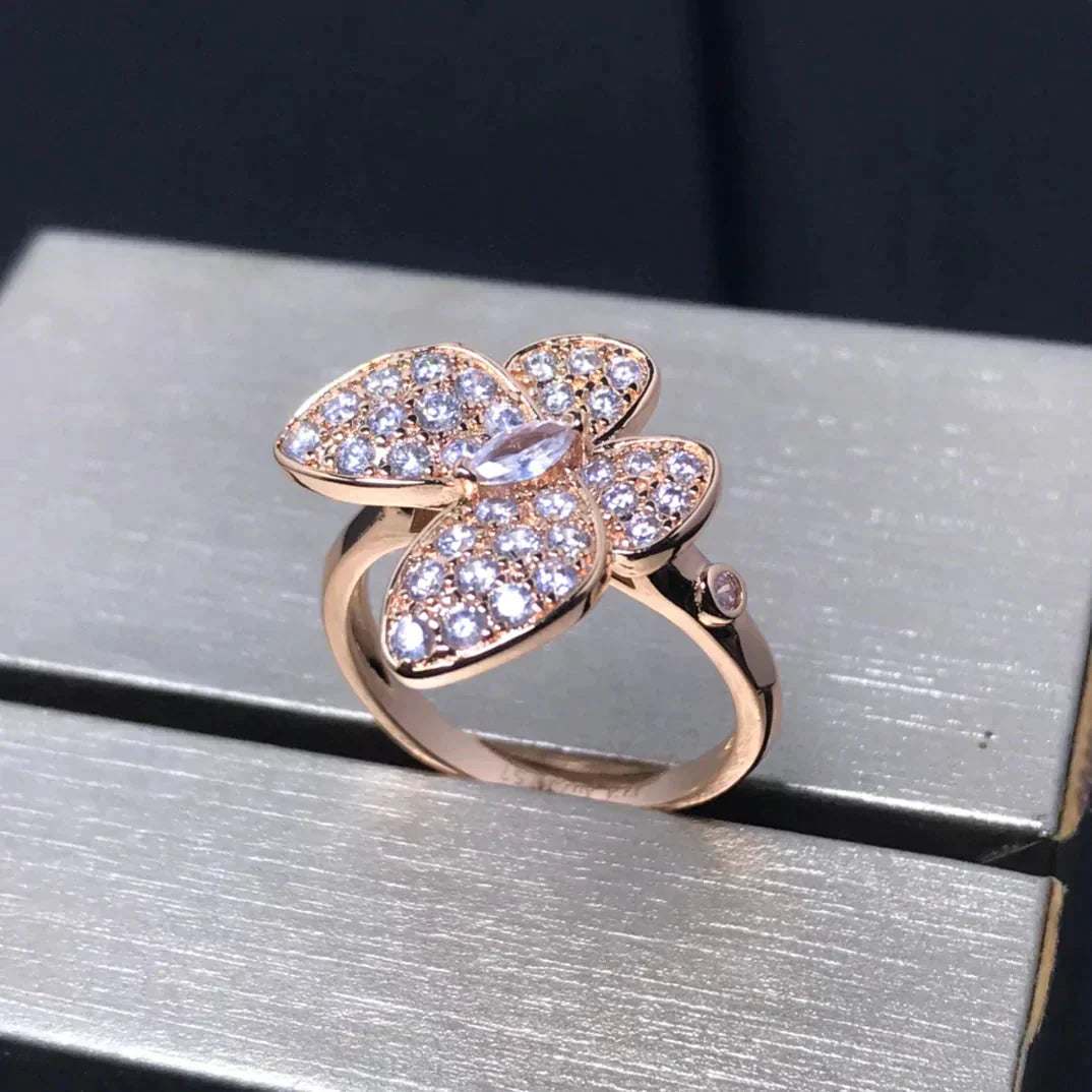 [Glimmer]BUTTERFLY PINK GOLD DIAMOND RING