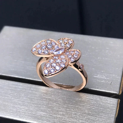 [Glimmer]BUTTERFLY PINK GOLD DIAMOND RING