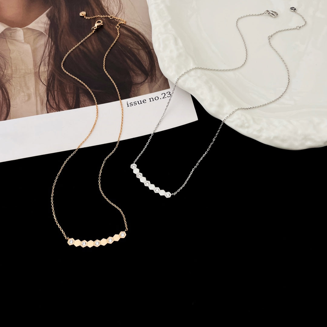[Glimmer]BEE MY LOVE DIAMOND NECKLACE