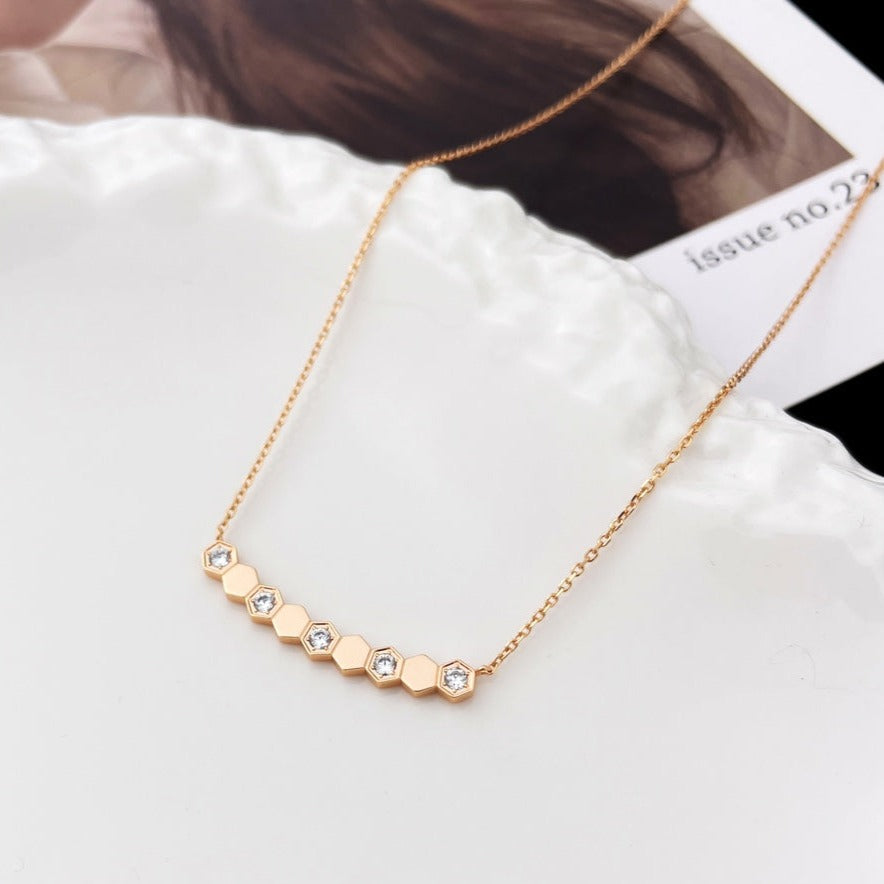 [Glimmer]BEE MY LOVE DIAMOND NECKLACE
