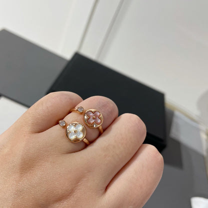[Glimmer]SUN 1 DIAMOND PINK MOP RING