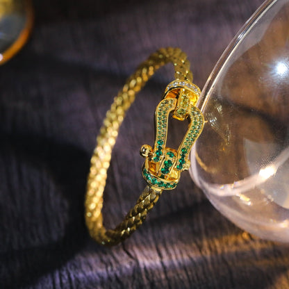 [Glimmer]FORCE 10 GOLD GREEN DIAMOND PAVED