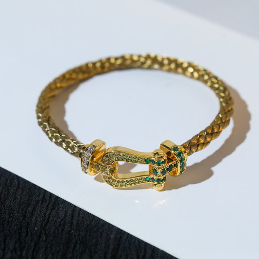 [Glimmer]FORCE 10 GOLD GREEN DIAMOND PAVED