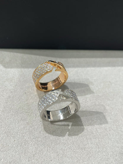 [Glimmer]LIENS EVIDENCE  DIAMOND PAVED RING