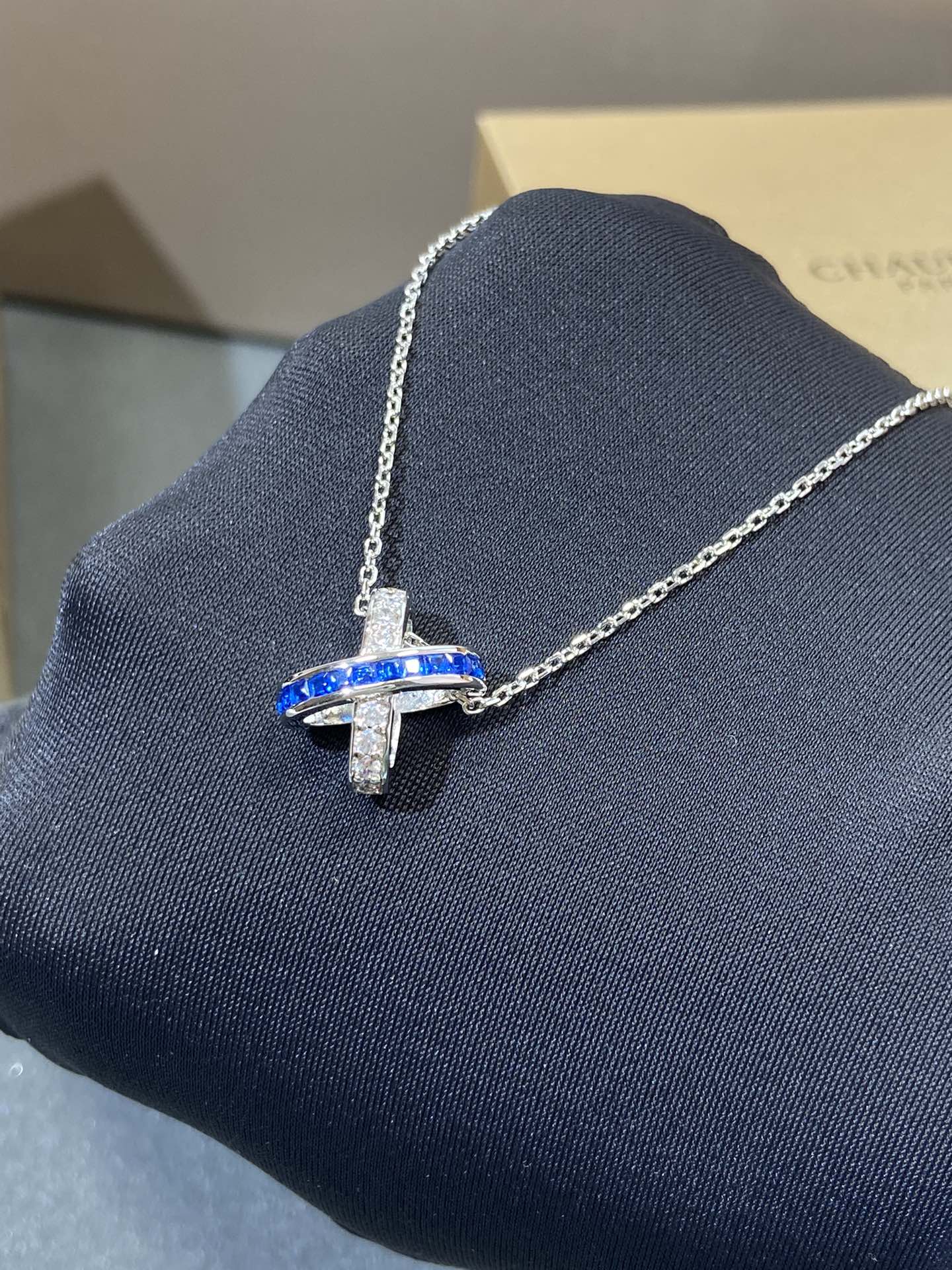 [Glimmer]LIENS DIAMOND SILVER NECKLACE