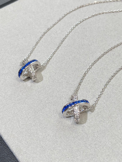 [Glimmer]LIENS DIAMOND SILVER NECKLACE