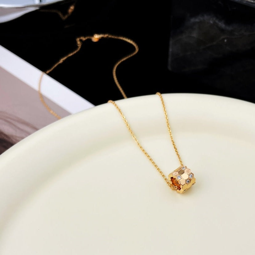 [Glimmer]BEE MINI PEDANT DIAMOND NECKLACE
