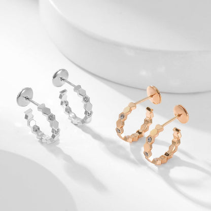 [Glimmer]BEE LOVE DIAMOND HOOP EARRINGS