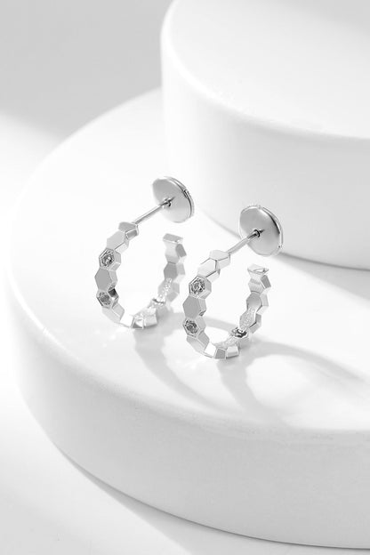 [Glimmer]BEE LOVE DIAMOND HOOP EARRINGS