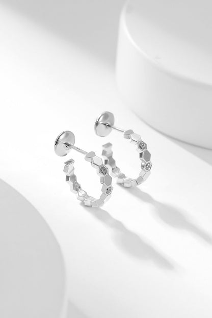 [Glimmer]BEE LOVE DIAMOND HOOP EARRINGS