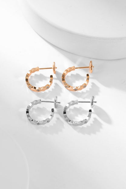 [Glimmer]BEE LOVE DIAMOND HOOP EARRINGS