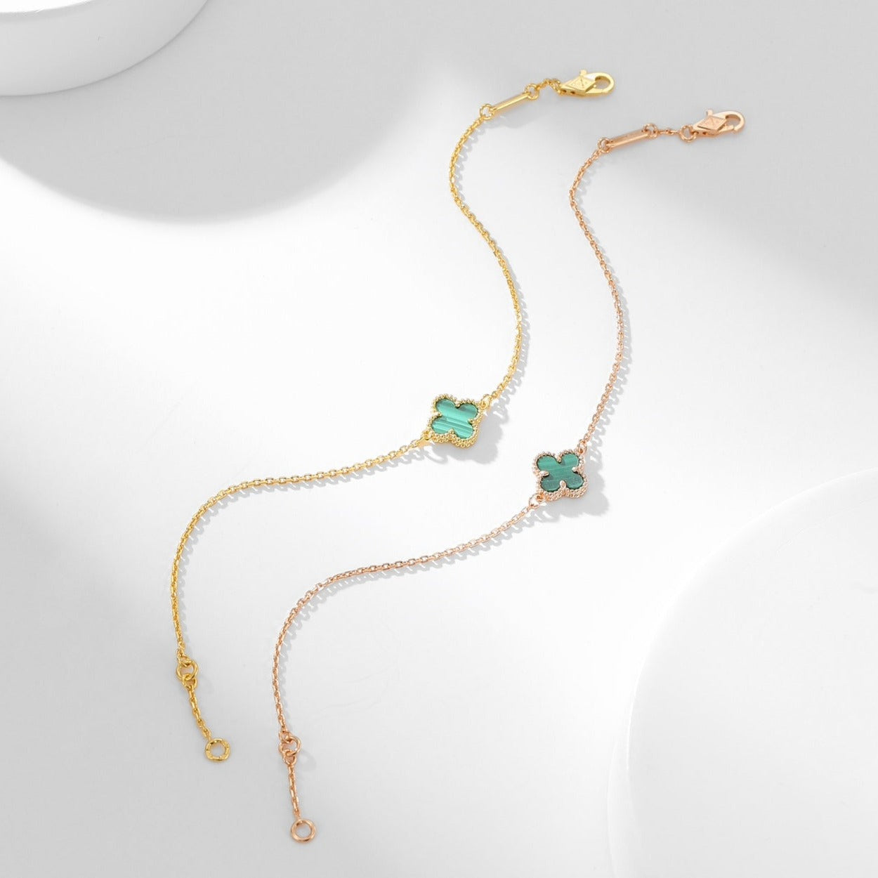 [Glimmer]CLOVER BRACELET MALACHITE 1 MOTIF