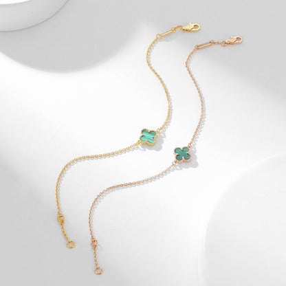 [Glimmer]CLOVER BRACELET MALACHITE 1 MOTIF
