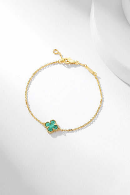 [Glimmer]CLOVER BRACELET MALACHITE 1 MOTIF