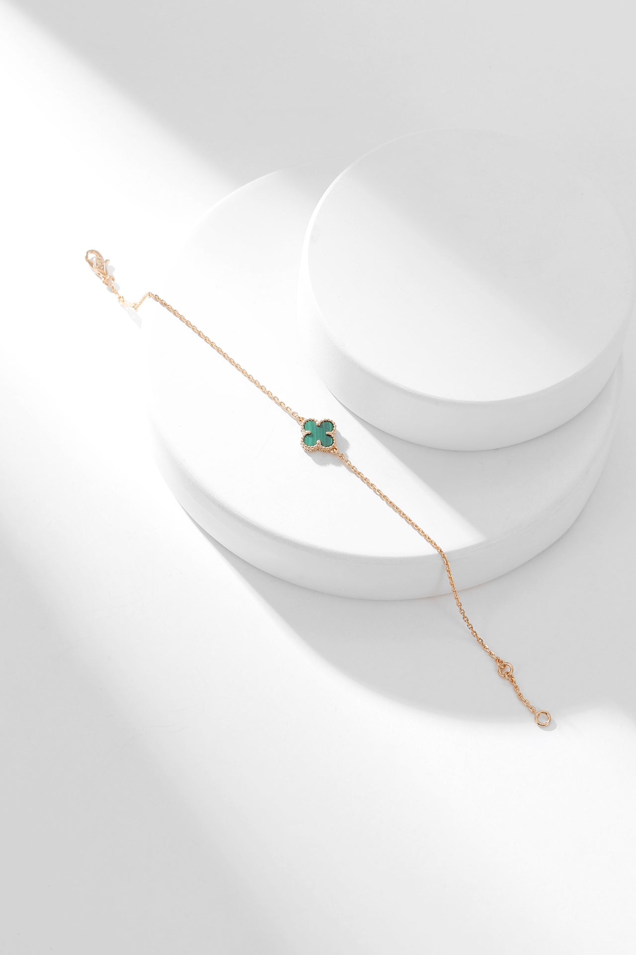 [Glimmer]CLOVER BRACELET MALACHITE 1 MOTIF