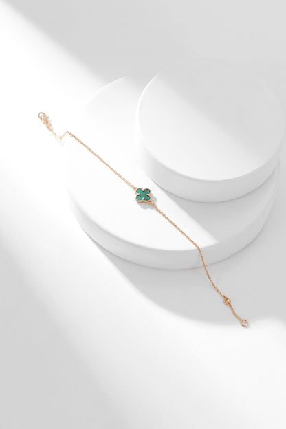 [Glimmer]CLOVER BRACELET MALACHITE 1 MOTIF