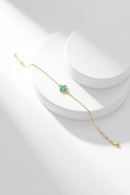 [Glimmer]CLOVER BRACELET MALACHITE 1 MOTIF