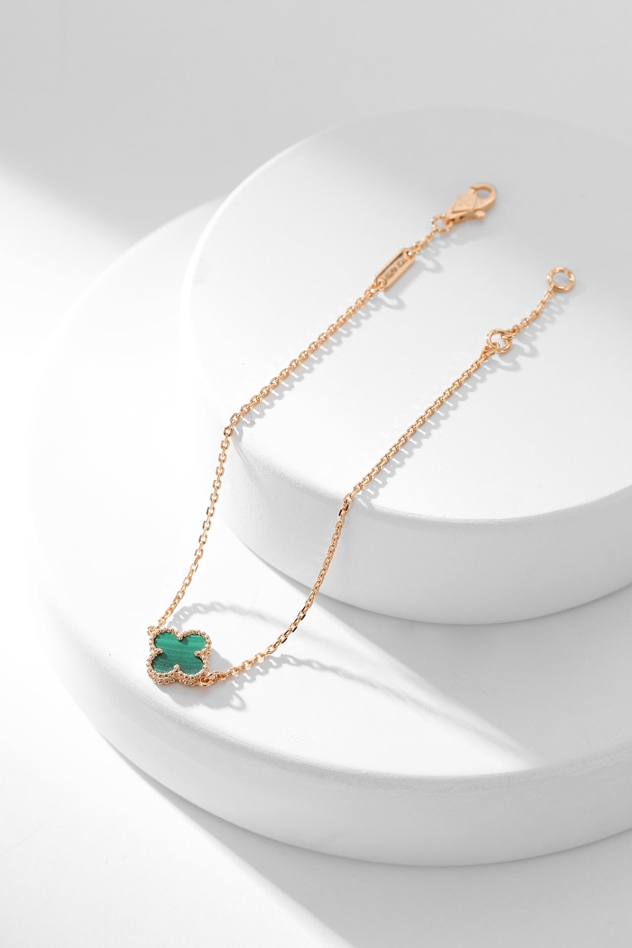 [Glimmer]CLOVER BRACELET MALACHITE 1 MOTIF