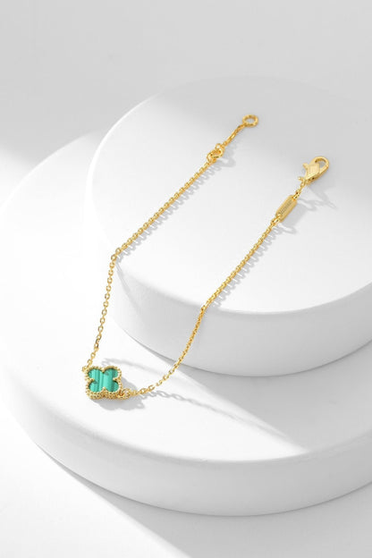 [Glimmer]CLOVER BRACELET MALACHITE 1 MOTIF
