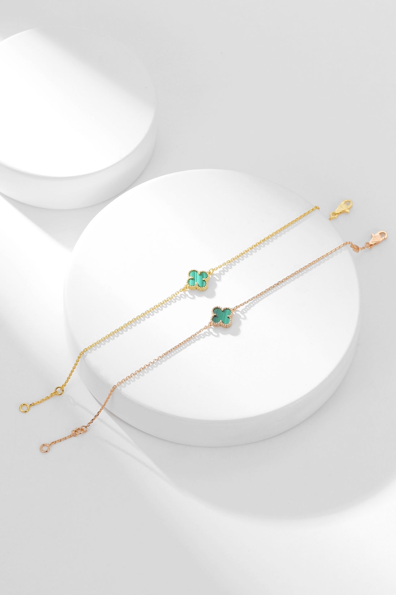 [Glimmer]CLOVER BRACELET MALACHITE 1 MOTIF