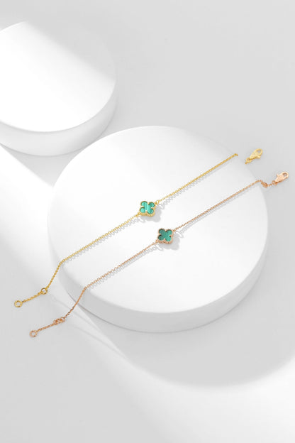 [Glimmer]CLOVER BRACELET MALACHITE 1 MOTIF