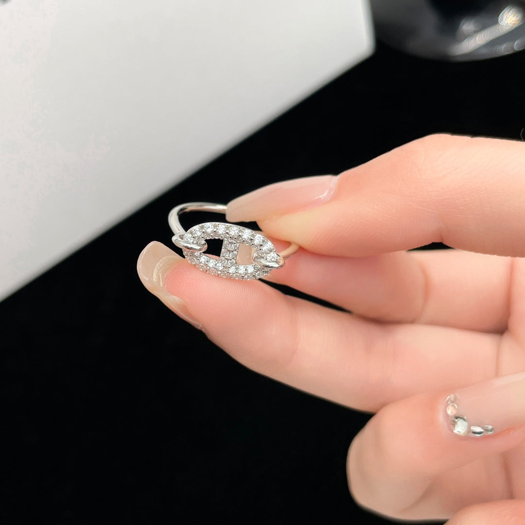 [Glimmer]RONDE SMALL SILVER DIAMOND RING