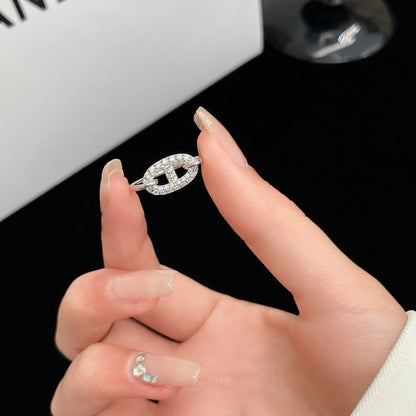 [Glimmer]RONDE SMALL SILVER DIAMOND RING