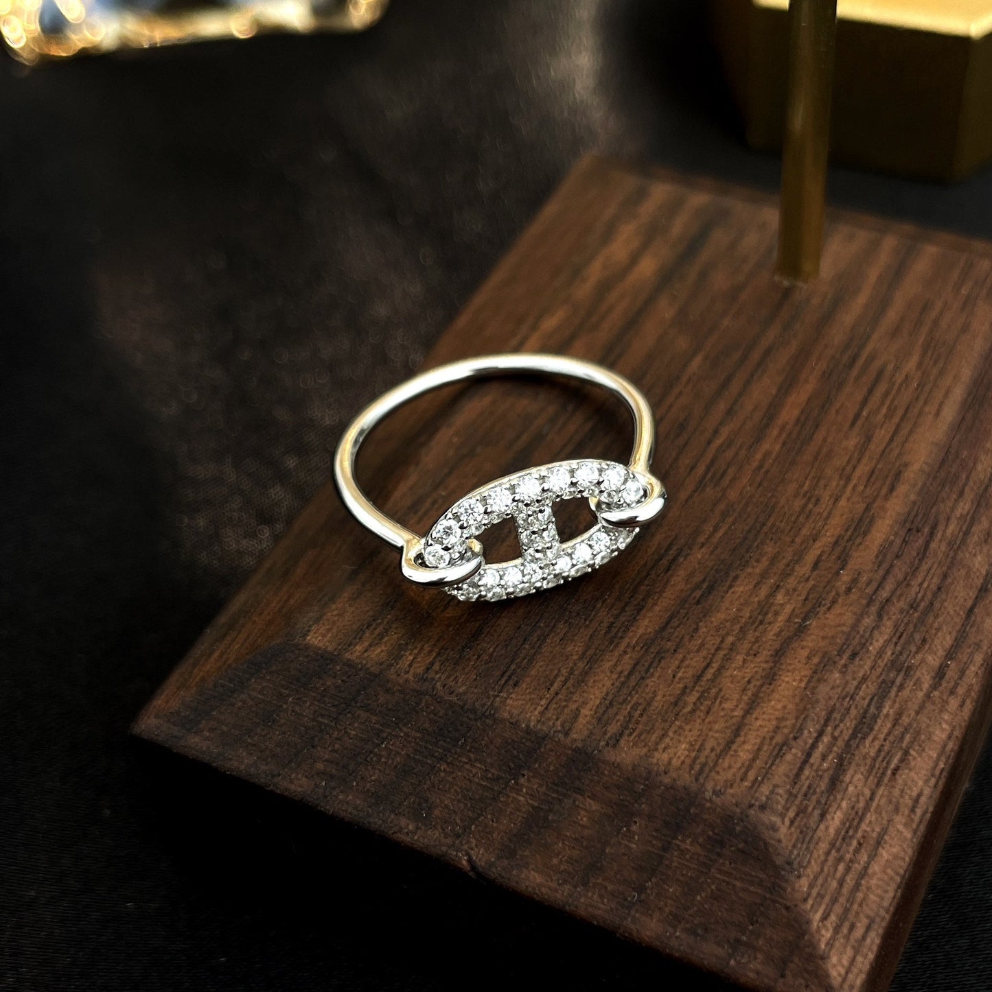 [Glimmer]RONDE SMALL SILVER DIAMOND RING