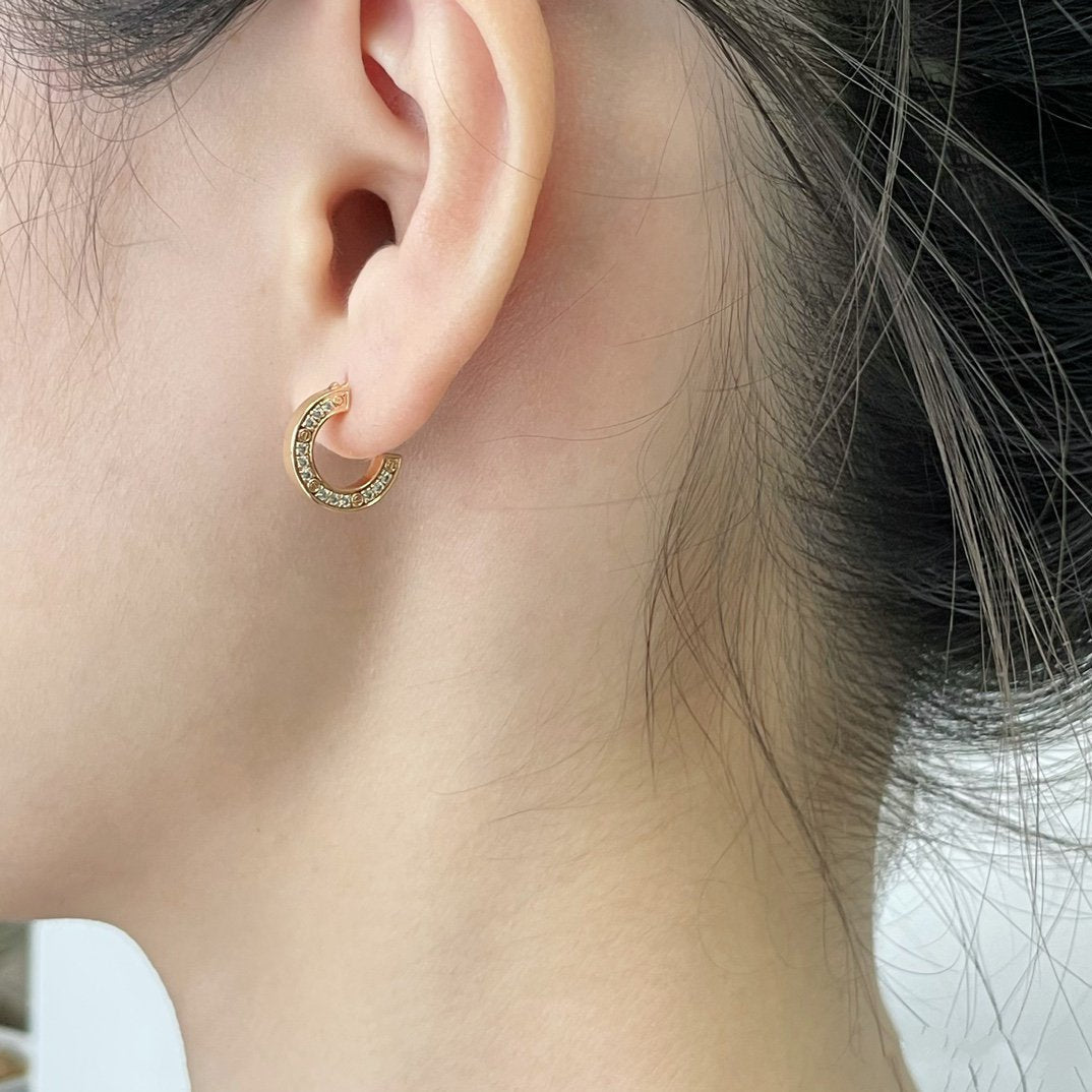[Glimmer]LOVE DIAMOND EARRINGS