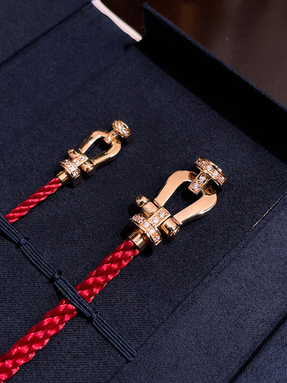 [Glimmer]FORCE 10 HALF DIAMOND PINK GOLD RED CORDERI LARGE AND MEDIUM MODEL