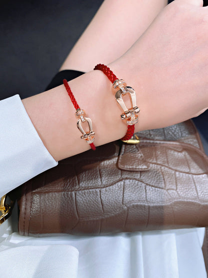 [Glimmer]FORCE 10 HALF DIAMOND PINK GOLD RED CORDERI LARGE AND MEDIUM MODEL