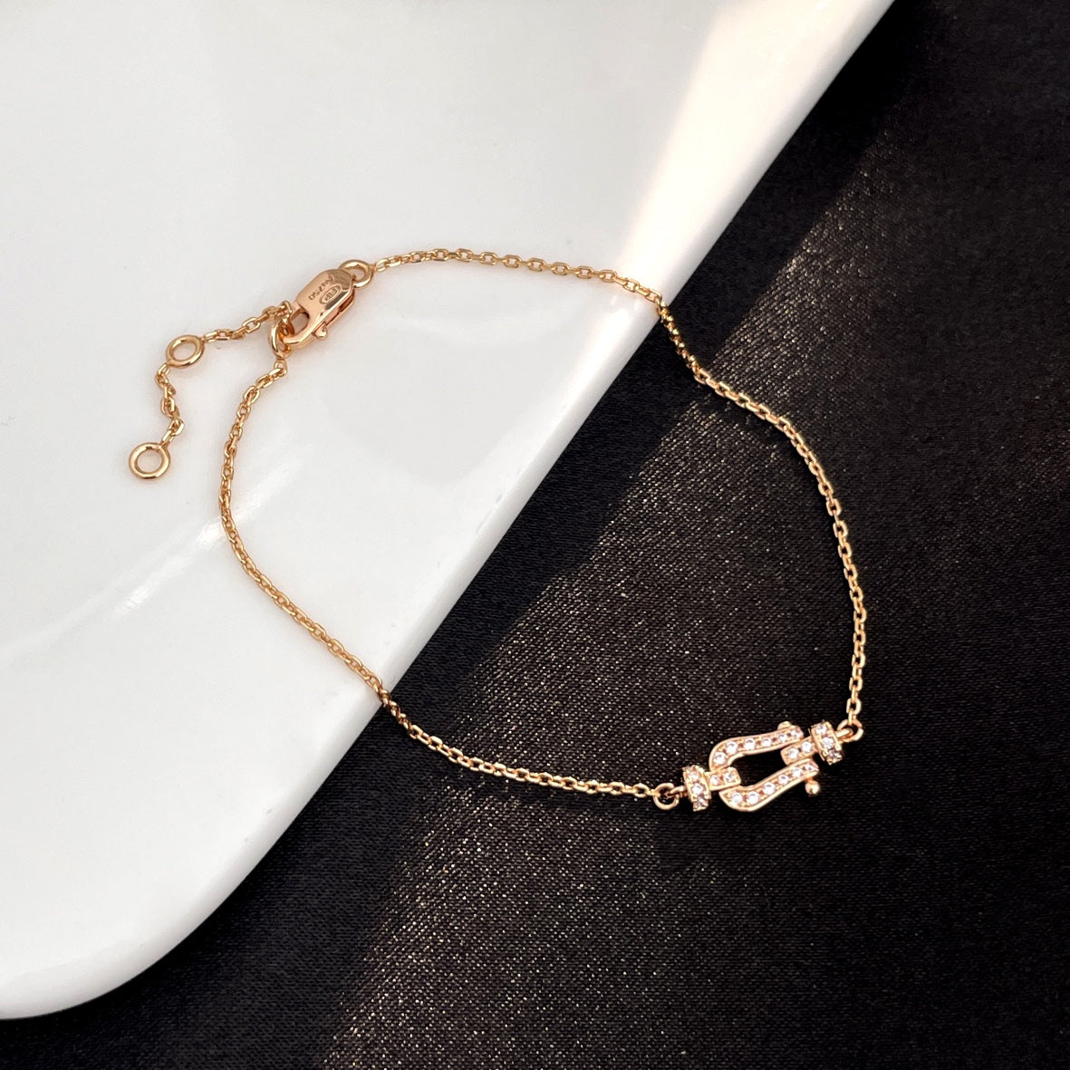 [Glimmer]FORCE 10 FULL DIAMOND BUCKLE CHAIN LINK MINI MODEL