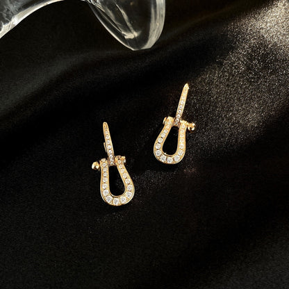 [Glimmer]FORCE 10 FULL DIAMOND DROP EARRINGS MEDIUM MODEL