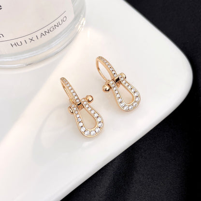 [Glimmer]FORCE 10 FULL DIAMOND DROP EARRINGS MEDIUM MODEL