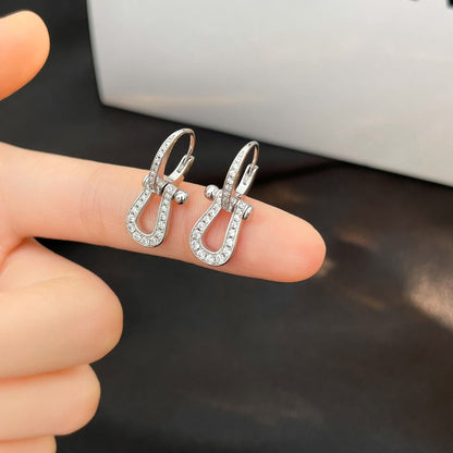 [Glimmer]FORCE 10 FULL DIAMOND DROP EARRINGS MEDIUM MODEL