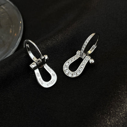 [Glimmer]FORCE 10 FULL DIAMOND DROP EARRINGS MEDIUM MODEL