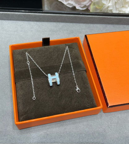 [Glimmer]POP H SKY BLUE NECKLACE