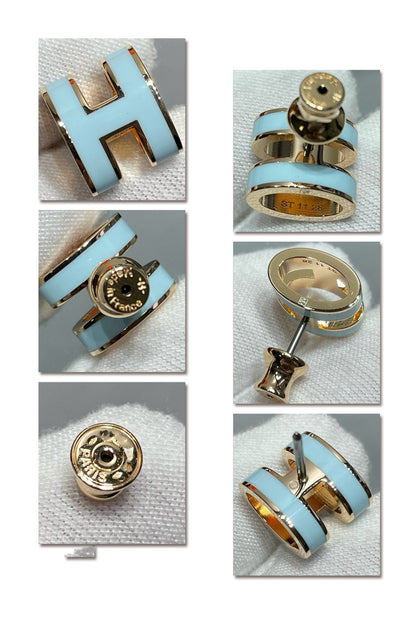 [Glimmer]ポップ H スカイブルースタッドピアス