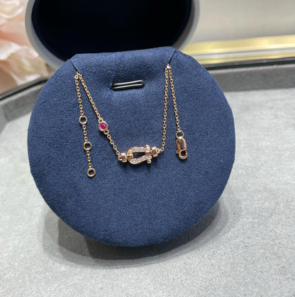[Glimmer]FORCE 10 DIAMOND CHAIN LINK PINK GOLD BRACELET
