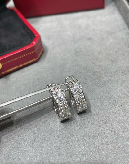 [Glimmer]LOVE 5.5MM DIAMOND PAVED EARRINGS
