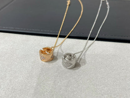 [Glimmer]LIENS EVIDENCE DIAMOND PAVED NECKLACE