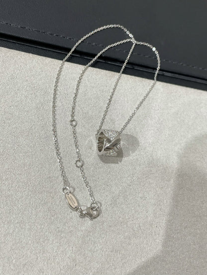 [Glimmer]LIENS EVIDENCE DIAMOND PAVED NECKLACE